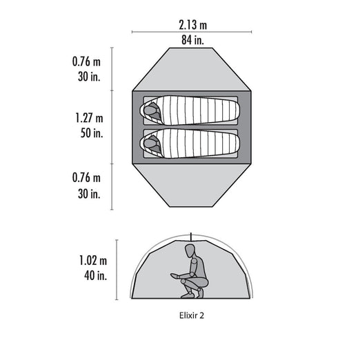 MSR Elixir 2 Tent v2 (FOOTPRINT INCLUDED) 二人帳篷